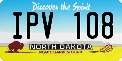 ND license plate IPV108