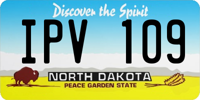 ND license plate IPV109