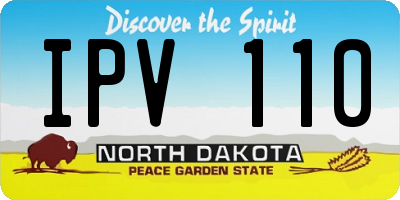 ND license plate IPV110