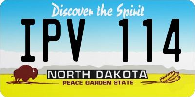 ND license plate IPV114
