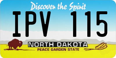 ND license plate IPV115