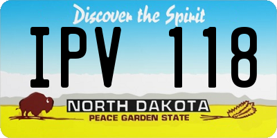 ND license plate IPV118