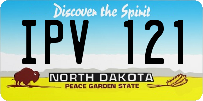 ND license plate IPV121