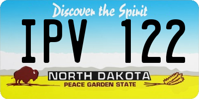 ND license plate IPV122