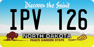 ND license plate IPV126