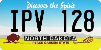 ND license plate IPV128