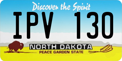ND license plate IPV130