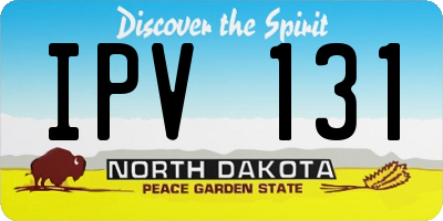 ND license plate IPV131