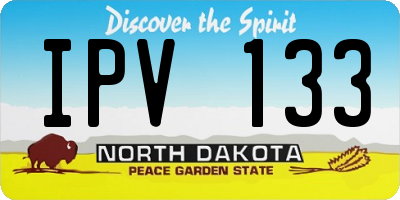 ND license plate IPV133