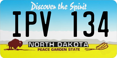 ND license plate IPV134