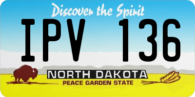 ND license plate IPV136