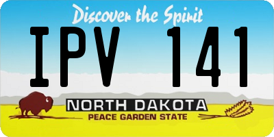 ND license plate IPV141