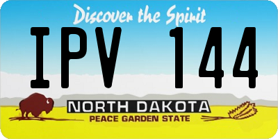 ND license plate IPV144