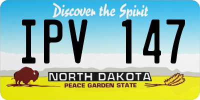 ND license plate IPV147