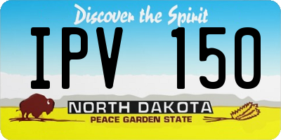 ND license plate IPV150