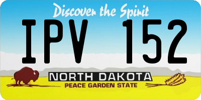 ND license plate IPV152