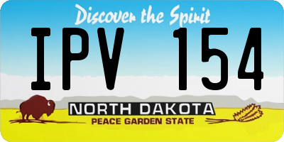 ND license plate IPV154