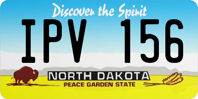 ND license plate IPV156