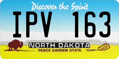 ND license plate IPV163