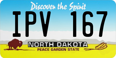 ND license plate IPV167