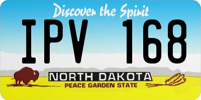 ND license plate IPV168