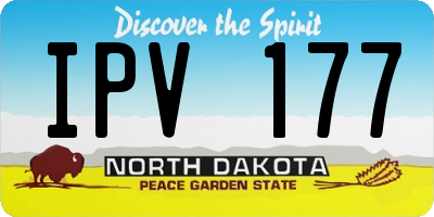 ND license plate IPV177