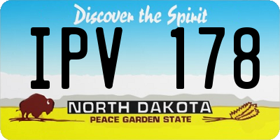 ND license plate IPV178
