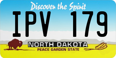 ND license plate IPV179