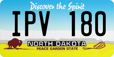 ND license plate IPV180