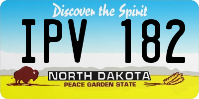 ND license plate IPV182