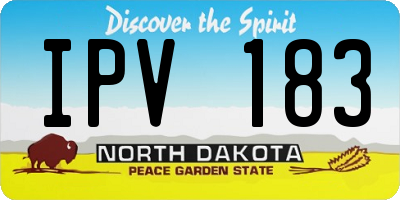 ND license plate IPV183