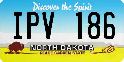 ND license plate IPV186