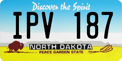 ND license plate IPV187
