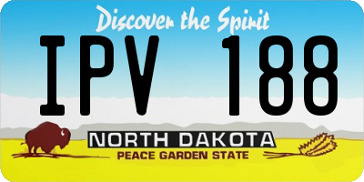 ND license plate IPV188