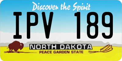 ND license plate IPV189