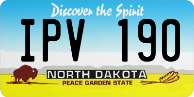 ND license plate IPV190