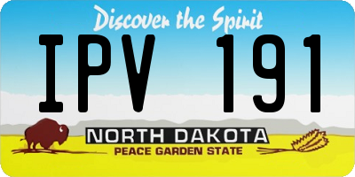 ND license plate IPV191