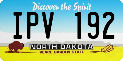 ND license plate IPV192