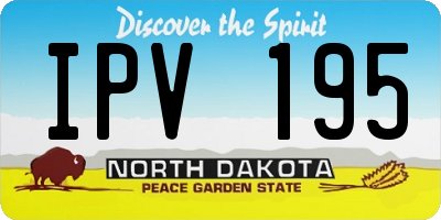 ND license plate IPV195