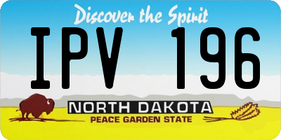 ND license plate IPV196