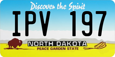 ND license plate IPV197
