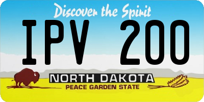 ND license plate IPV200