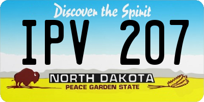 ND license plate IPV207