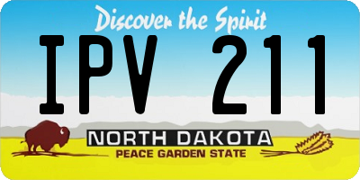 ND license plate IPV211