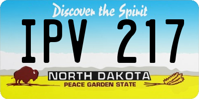 ND license plate IPV217
