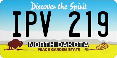 ND license plate IPV219
