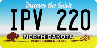 ND license plate IPV220
