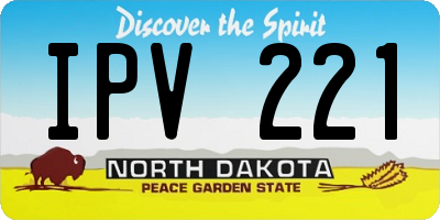 ND license plate IPV221