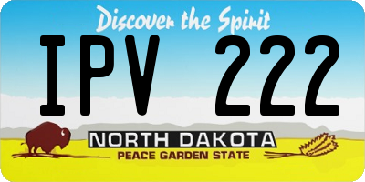 ND license plate IPV222