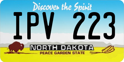 ND license plate IPV223